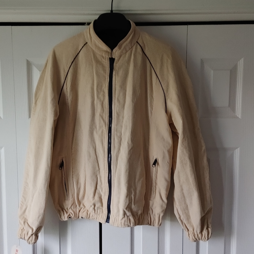 Vintage 80s/90 reversible coat bomber jacket M - Picture 2 of 6